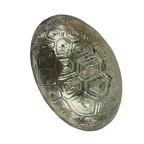 Handmade Turkish Akcam Turtle (Tortoise) Shell Design Glass Bowl Gold 6.5" - Picture 4 of 7